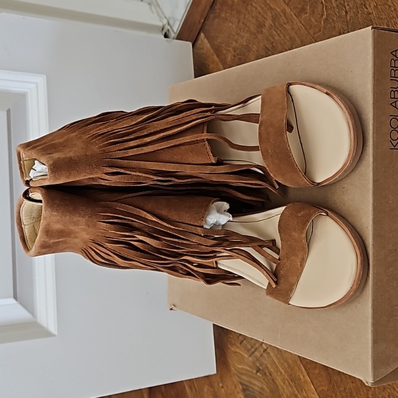 Koolabura fringe wedge sandals - Picture 5 of 13